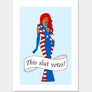 This Slut Votes! - Jada Essence Hall Funny Drag Posters and Art